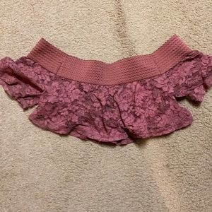 Cute lacy off the shoulder crop top